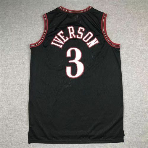 Vintage Philadelphia 76ers Sixers Allen Iverson basketball jersey black