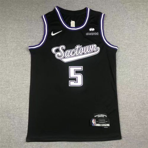 Sacramento Kings De'Aaron Fox basketball jersey black