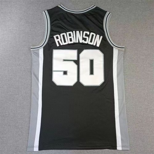 San Antonio Spurs  David Robinson basketball jersey black