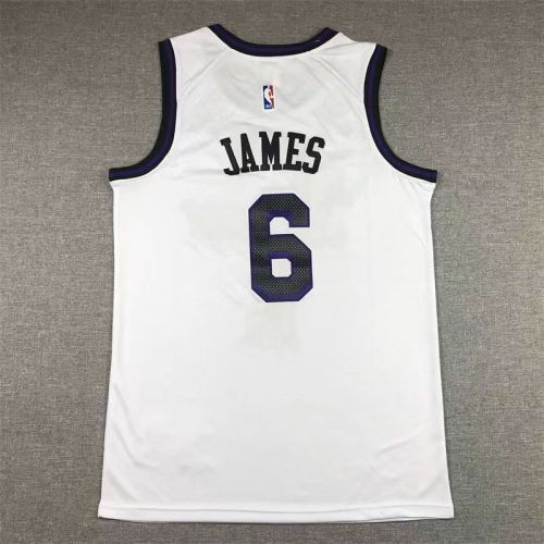 Los Angeles Lakers Lebron James basketball jersey white