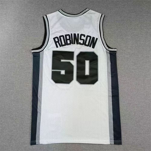 San Antonio Spurs  David Robinson basketball jersey white