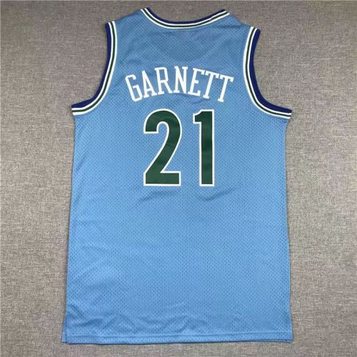 Minnesota Timberwolves Kevin Garnett basketball jersey blue
