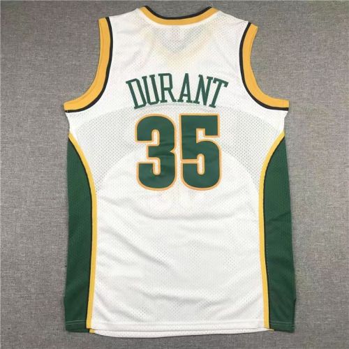 Seattle Supersonics Kevin Durant basketball jersey white