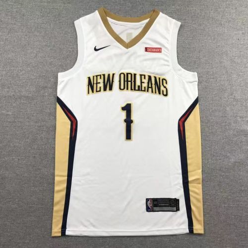 Vintage Zion Williamson New Orleans Pelicans basketball jersey white