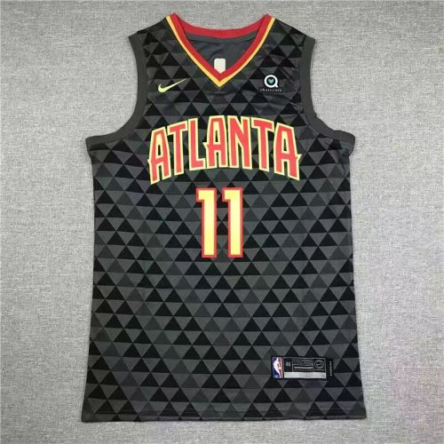 Atlanta Hawks trae young basketball jersey black