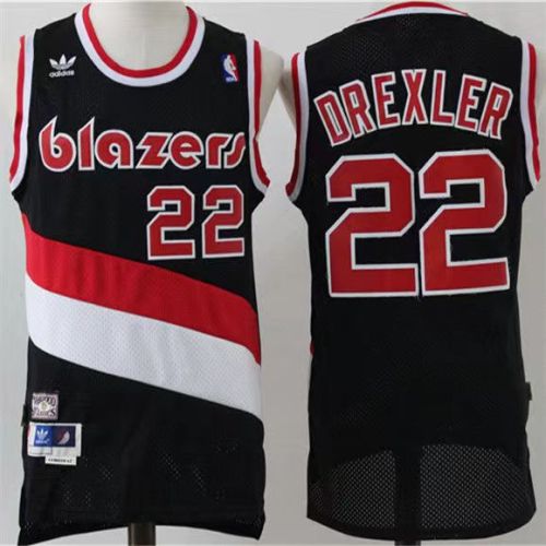 Vintage Portland Trail Blazers #22 Clyde Drexler basketball jersey black