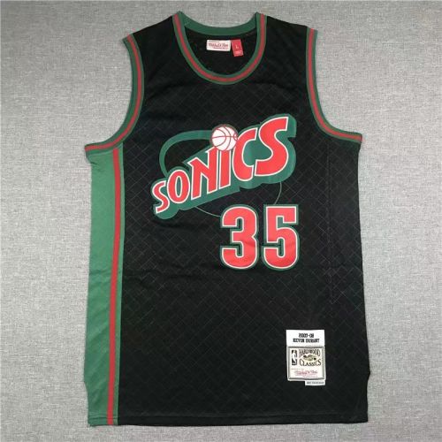 Seattle Supersonics Kevin Durant basketball jersey black