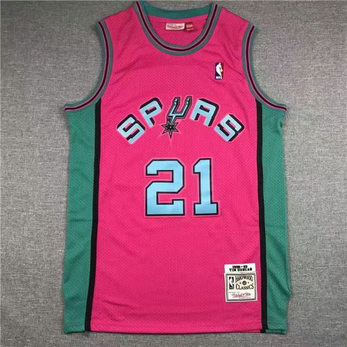 San Antonio Spurs  Tim Duncan basketball jersey red