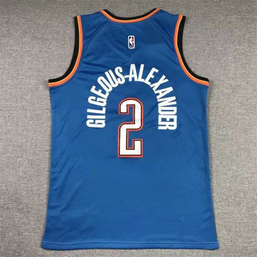 Vintage Oklahoma City Thunder Shai Gilgeous-Alexander basketball jersey blue