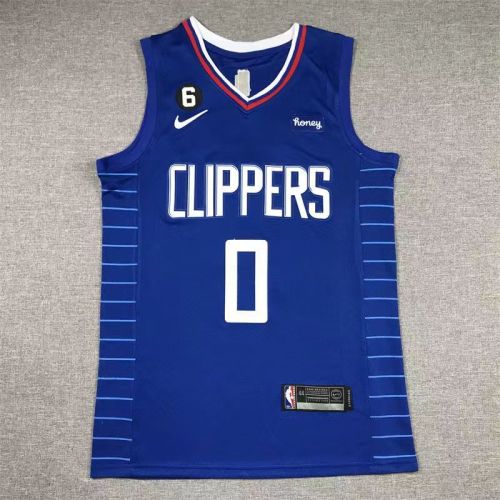 Los Angeles Clippers Russell Westbrook basketball jersey blue