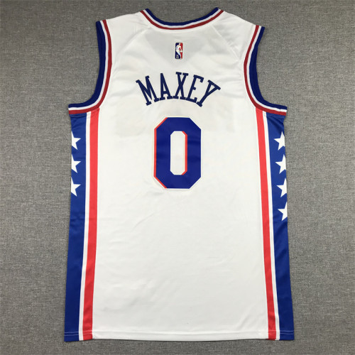 Philadelphia 76ers Sixers Tyrese Maxey basketball jersey White