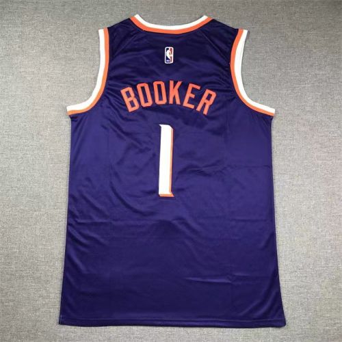 devin booker #1 Phoenix Suns basketball jersey purple