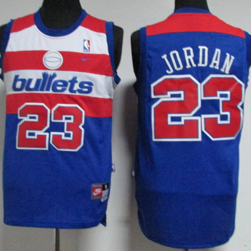 Michael Jordan #23 Washington Bullets basketball jersey Blue