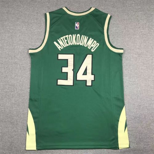 Milwaukee Bucks Giannis Antetokounmpo basketball jersey green