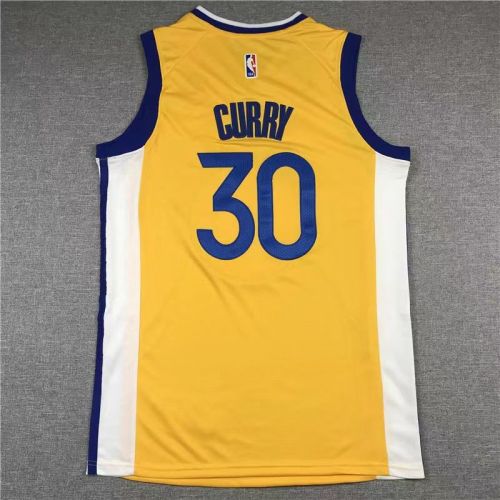 Golden State Warriors Stephen Curry basketball jersey Yellow