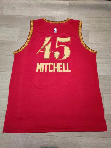 2024 city edition donovan mitchell #45 Cleveland Cavs basketball jersey red