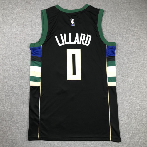 Milwaukee Bucks Damian Lillard basketball jersey Black