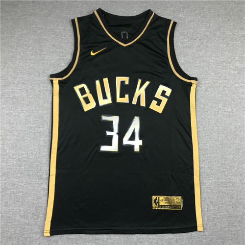 Milwaukee Bucks Giannis Antetokounmpo basketball jersey black