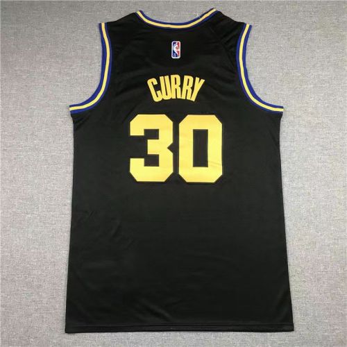 Golden State Warriors Stephen Curry basketball jersey black