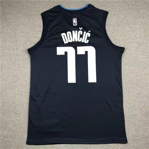 Dallas Mavericks Luca Doncic basketball jersey Navy Blue