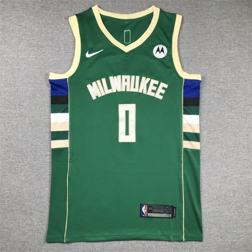 Milwaukee Bucks Damian Lillard basketball jersey Green