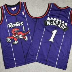 Youth Size Toronto Raptors Tracy McGrady Jersey Name Number All Stitched Purple