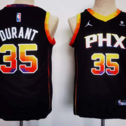 Youth Size Kevin Durant Phoenix Suns Jersey Name Number All Stitched Black