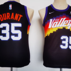 Youth Size Kevin Durant Phoenix Suns Jersey Name Number All Stitched Black