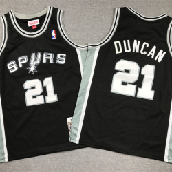 Youth Size Tim Duncan San Antonio Spurs Jersey Name Number All Stitched Black