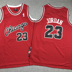 Youth Size #23 Michael Jordan Chicago Bulls Jersey Name Number All Stitched Red