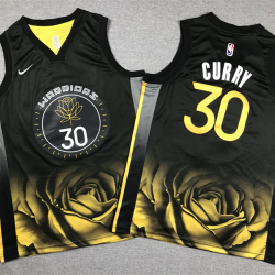 Youth Size Stephen Curry GoleD State Warriors Jersey Name Number All Stitched Black