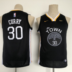Youth Size Stephen Curry GolDen State Warriors Jersey Name Number All Stitched Black
