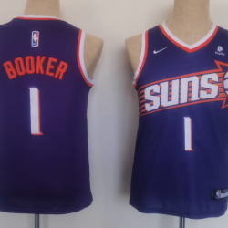 Youth Size Devin Booker Phoenix Suns Jersey Name Number All Stitched Purple