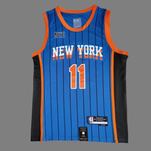 New York Knicks Jalen Brunson basketball jersey blue