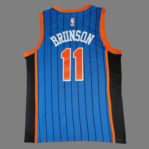 New York Knicks Jalen Brunson basketball jersey blue