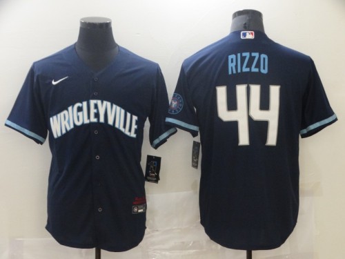 Chicago Cubs Anthony Rizzo Baseball JERSEY dark blue