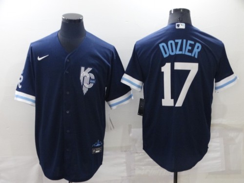 Hunter Dozier  Kansas City Royals Baseball JERSEY navy blue