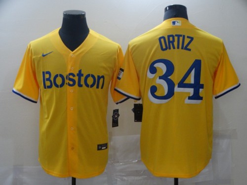 Boston Red Sox David Ortiz Baseball JERSEY yellow