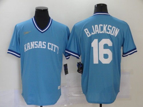 bo Jackson Kansas City Royals Baseball JERSEY blue