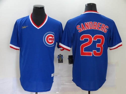 Chicago Cubs Ryne Sandberg Baseball JERSEY blue