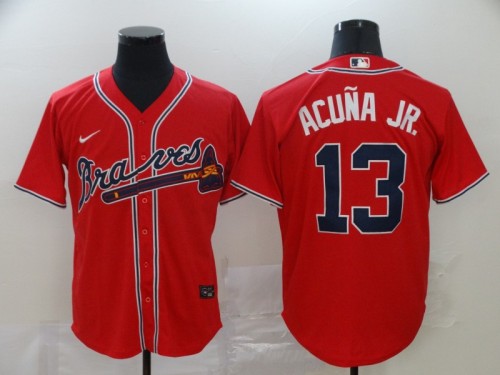 Atlanta Braves Ronald Acuna JR Baseball JERSEY red