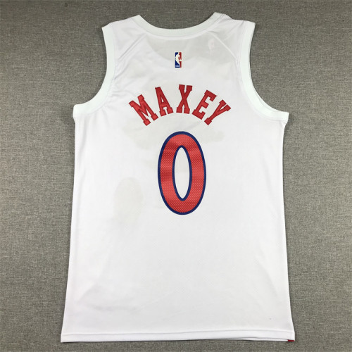 Philadelphia 76ers Sixers Tyrese Maxey basketball jersey White