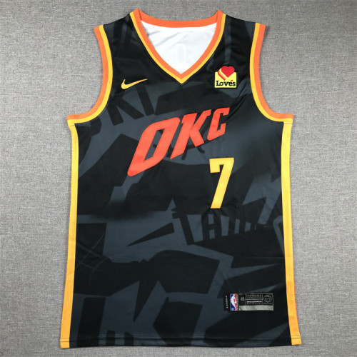 2024 City Edition Vintage Oklahoma City Thunder Chet Holmgren basketball jersey