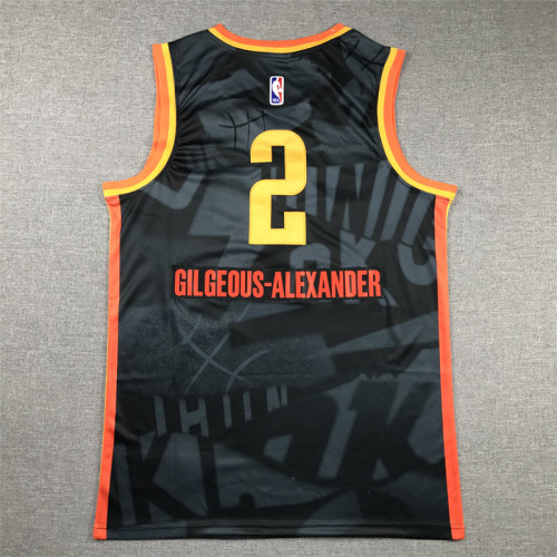 2024 City Edition Vintage Oklahoma City Thunder Shai Gilgeous-Alexander basketball jersey