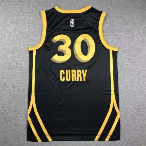 Golden State Warriors Stephen Curry basketball jersey black