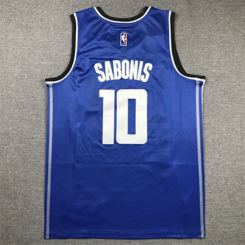 Sacramento Kings Sabonis basketball jersey Blue