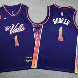 Youth Size Devin Booker Phoenix Suns Jersey Name Number All Stitched Purple