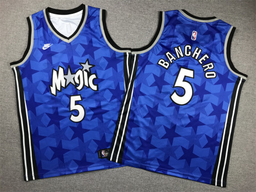 Youth Size Orlando Magic paolo banchero Jersey Name Number All Stitched Blue