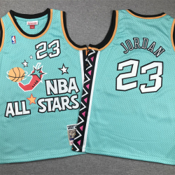 Youth Size #23 Michael Jordan Chicago Bulls Jersey Name Number All Stitched Green