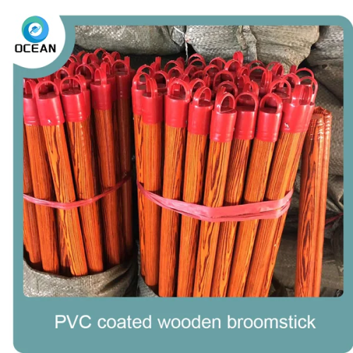 Wholesale Factory Broom Stick PVC Coated broom handle wood making